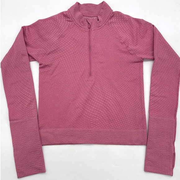 Lululemon Rest Less Cropped 1/2 Zip Pullover Long Sleeve Top Thumb Hole - Picture 1 of 8
